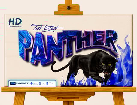 Black Panther Style Editable Text Effect for Bold Headlines psd