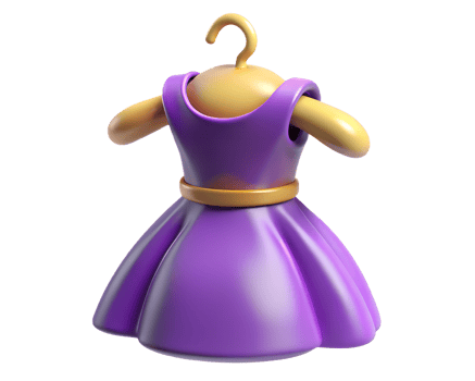 A purple dress on a hanger png