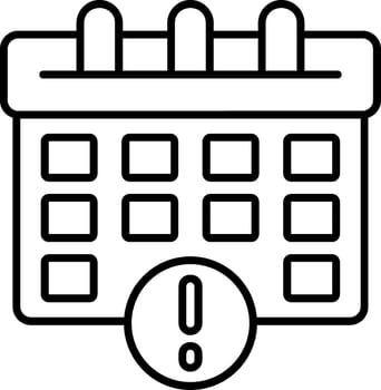 Deadline Outline Style Icon vector