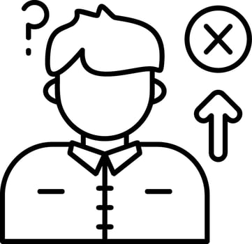 Emptiness Outline Style Icon vector