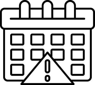 Deadline Outline Icon vector