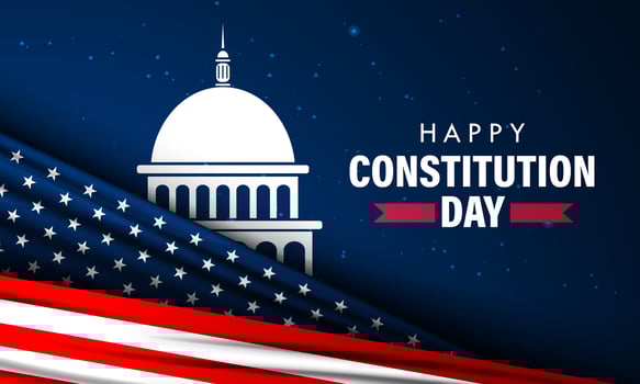 Happy Constitution and citizenship day United States Of America September 17TH background vector