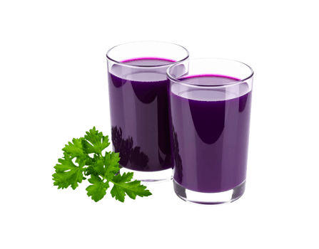 Two Glasses of Vibrant Purple Juice Refreshing and Healthy Drink. png
