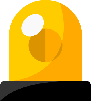 Icon yellow siren light png