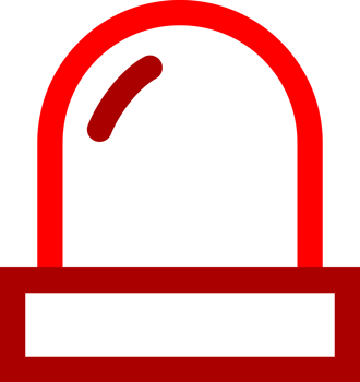 Icon red line siren png