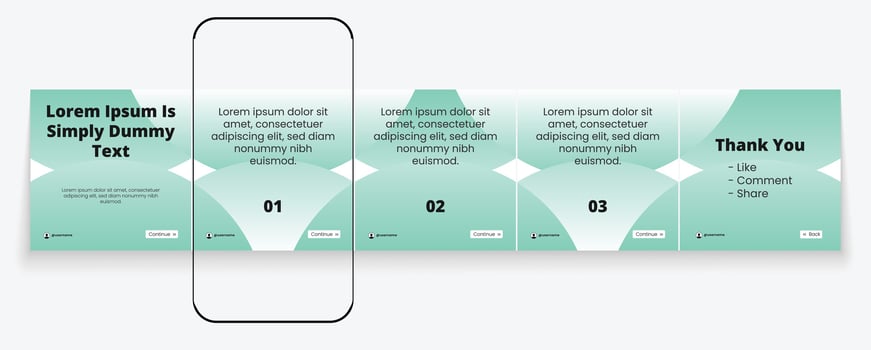 Modern Presentation Slides Carousel Template vector