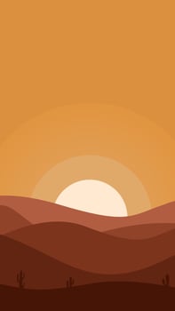 Minimalist Desert Landscape vector