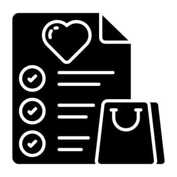 A beautiful design icon of wishlist vector