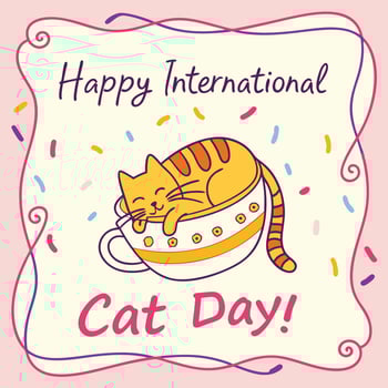 International cat day illustration vector