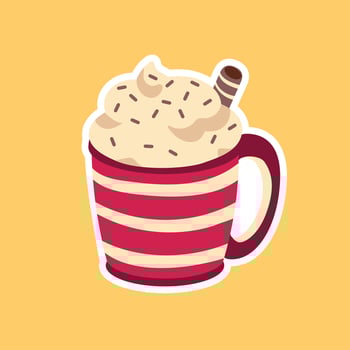 Autumn drink hot chocolate vector