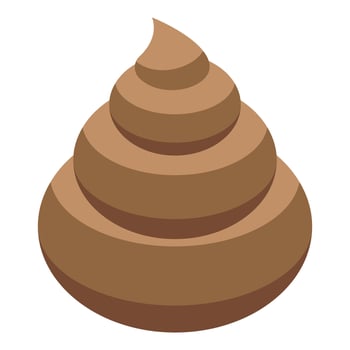 Swirling excrement, a 3d representation of poop vector