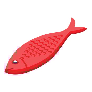 Red fish representing seafood, fishing, and marine life vector