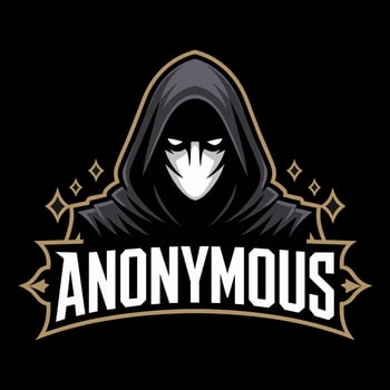 Anonymous Figure in Hood with White Mask and Glowing Eyes on Black Background vector