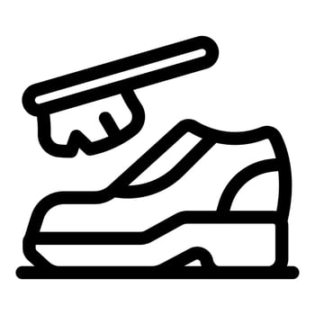 Shoe shining brush cleaning formal footwear icon vector