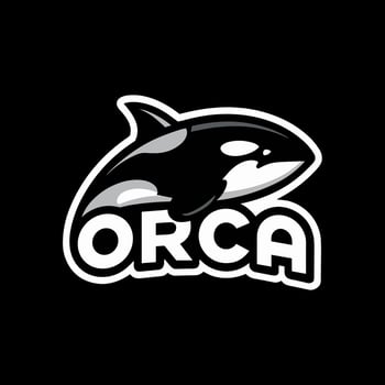 Sleek Orca Killer Whale Mascot Logo Design with Bold Lettering vector