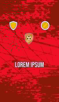 Red Soccer Jersey with Distressed Texture vector