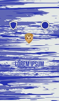 Sports jersey design featuring a blue and white abstract pattern. vector