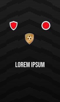Black Soccer Jersey with Chevron Detailing vector