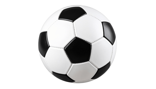 Classic Black and White Soccer Ball Isolated on White and Transparent Background png
