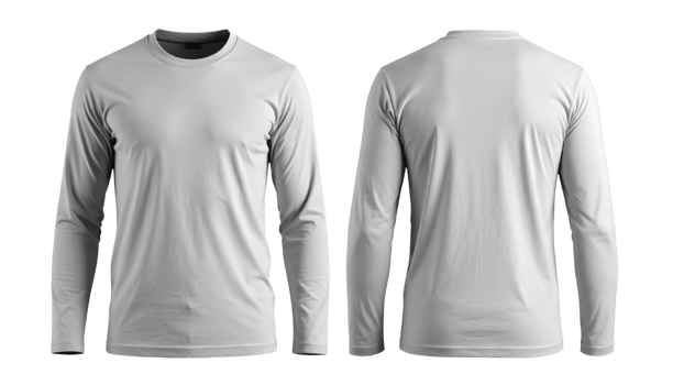 Heather Gray Long Sleeve T Shirt png