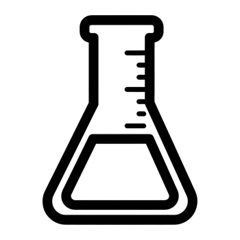 Outline laboratory flask illustration png