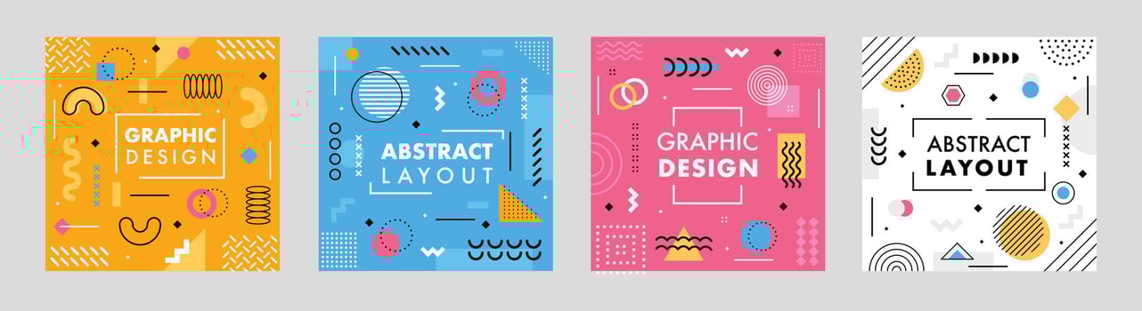 Colorful graphic design layouts vector
