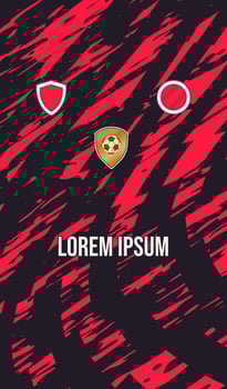 Dynamic Red and Black Soccer Jersey vector