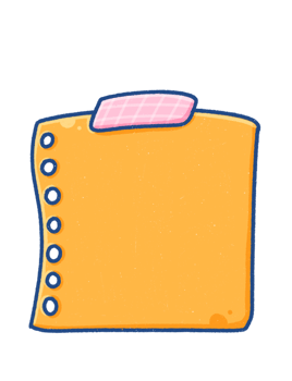 Cartoon Memo Pad Illustration png