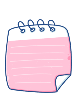 Handdrawn Pink Notepad Memo Illustration png