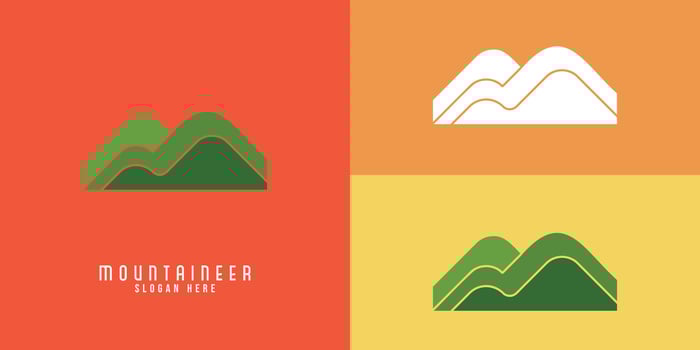 Outdoor Mountain Logo Set vector