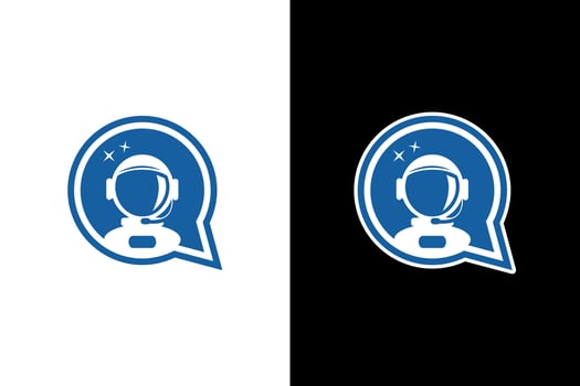 Astronaut Talking in Space Speech Bubble vector