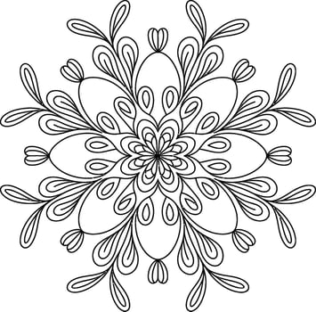 Floral Mandala Design on White Background vector