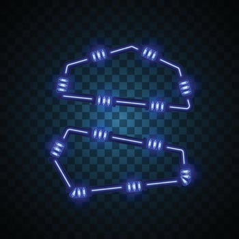 Neon circuit design illustration vector