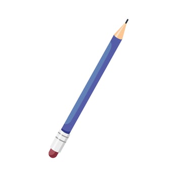 Pencil icon. Flat design. Office supplies illustration isolated on white background. Writing tool, sign business concept. Back to school vector