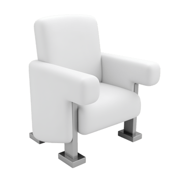 Elegant White Armchair Isolated on Transparent Background, Studio Shot png