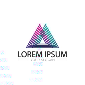 Inspired Triangle Prism Logo Design with Modern Gradient Color Scheme vector
