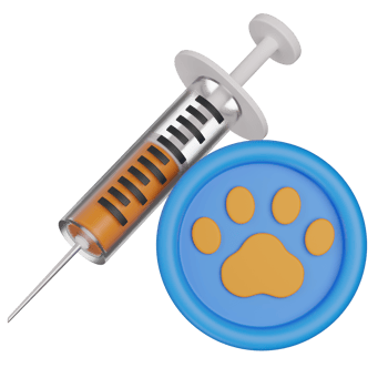 3D Render of Pet Vaccination icon png