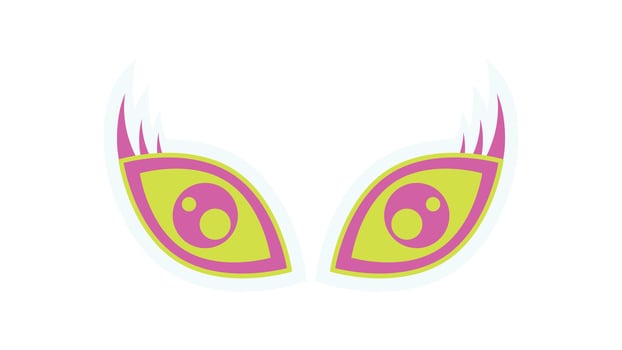 Y2K playful eyes sticker. Cute symbol of abstract design. Retro aesthetic, modern icon, trendy decoration. Perfect for streetwear, nostalgic 90s vibes, or bold artistic projects. vector