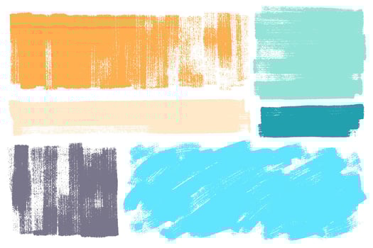 Brush strokes. Set of text boxes. Paintbrush collection. Grunge design elements. Dirty texture banners. Painted rectangular shapes as brush backgrounds. vector