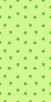 Lucky Four leaf green clovers, App vertical banner background vector