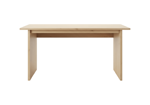 Simple light wood desk with straight legs isolated on transparent background png