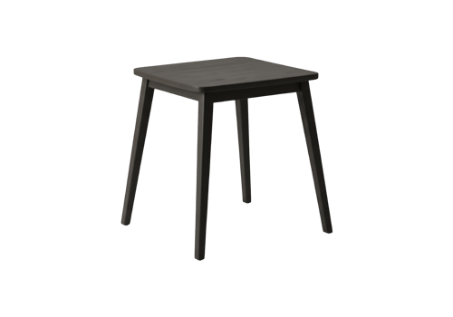 Simple dark wooden stool with four tapered legs isolated on transparent background png