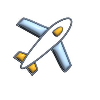 Adorable 3D Speed and Future Aviation Symbols png