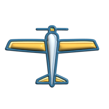 Adorable 3D Sailplane and Silent Flying Symbols png