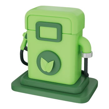 Eco fuel pump with green leaf symbol representing clean energy and alternative power concept png