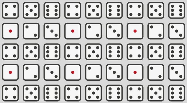 set of dice on a gray background vector
