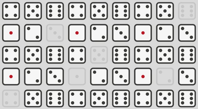 dice set on a gray background vector