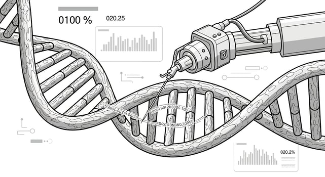 DNA Edit with Genome Engineering Genetics Research. vector