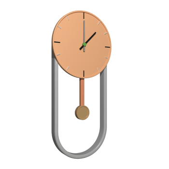 Wall Clock 3D Illustration png