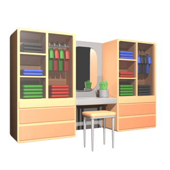Wardrobe 3D Illustration png